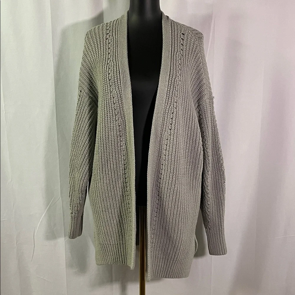 Free People Gray Oversized Chunky Knit Nightingale Cardigan - Picture 2 of 16